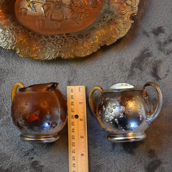 Rare VTG Steri-lite Cream & Sugar Set with Tray - Picture 9 of 15